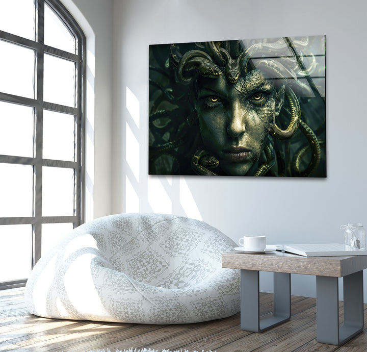 Medusa Glass Wall Art large glass photo prints, glass wall photos
