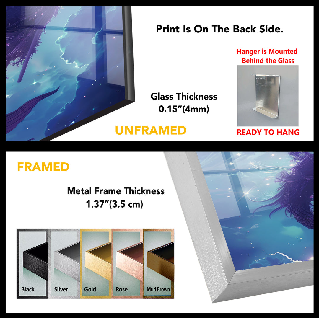 Mermaid Tempered Glass Wall Art - MyPhotoStation