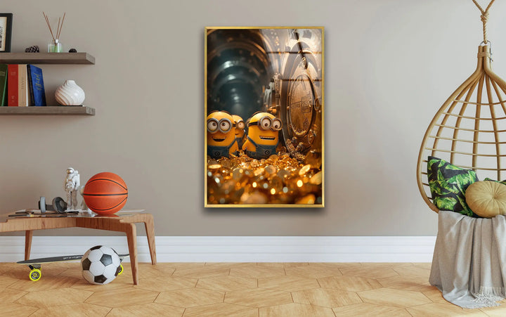 Despicable Me Minions Glass Wall Art photo print on glass, prints on glass wall art
