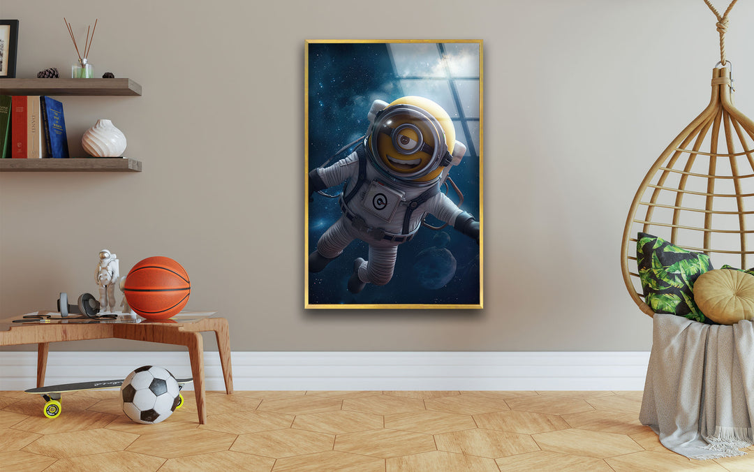 Minion Rush Astronaut Glass Photos for Wall Decor