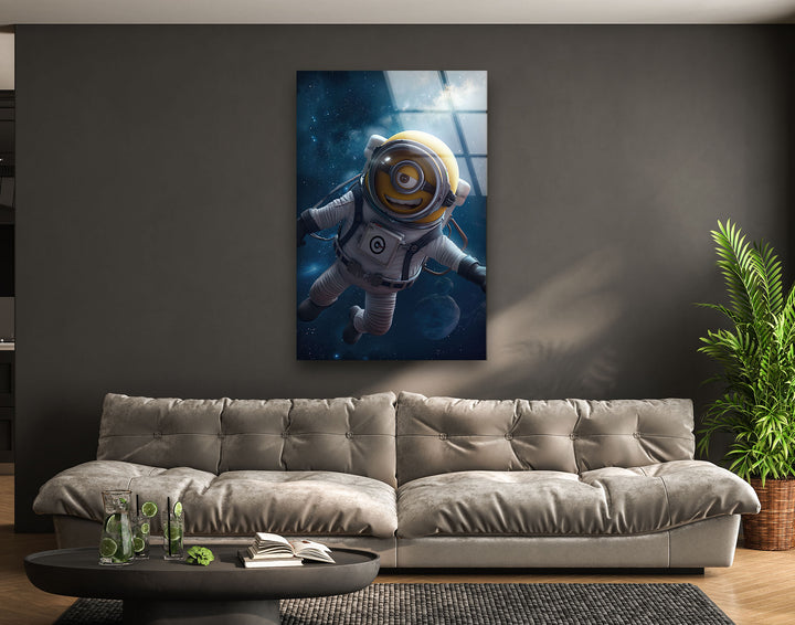 Minion Rush Astronaut Print on Glass Art Pieces