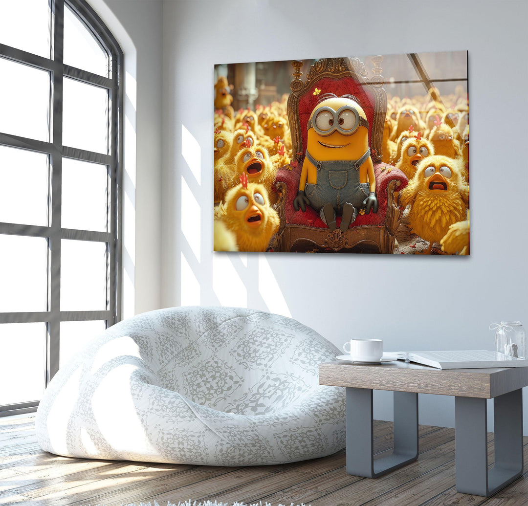 Minion & Chicks Glass Wall Art art glass wall art, glass wall art pictures
