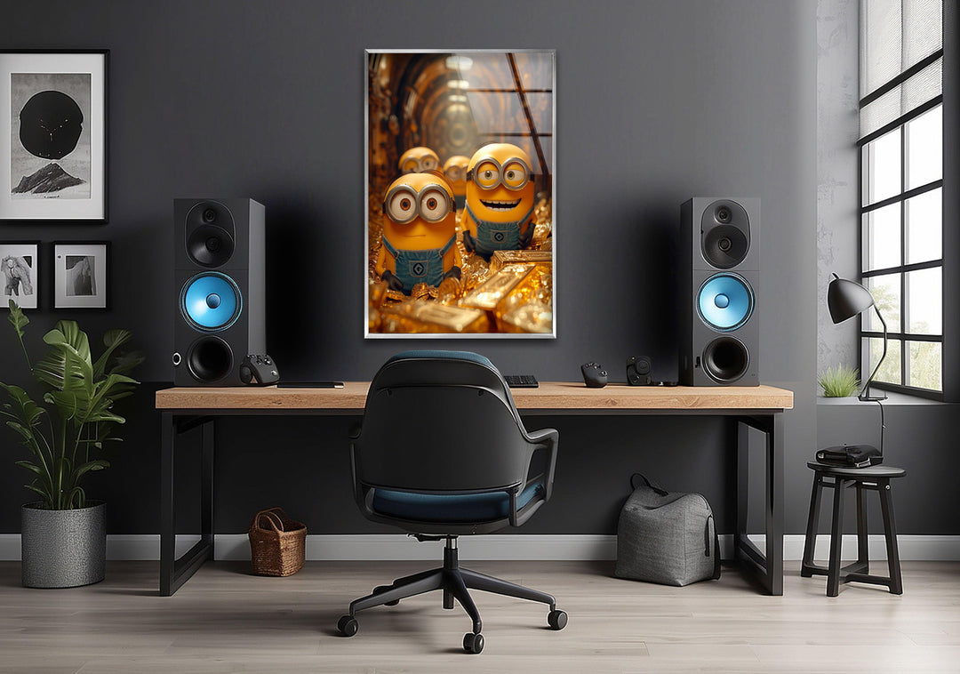 Minions & Golds Glass Wall Art glass photo prints, glass picture prints
