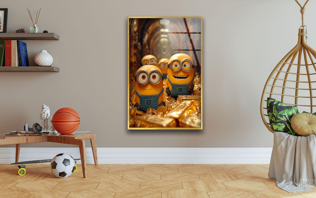 Minions & Golds Glass Wall Art glass image printing, glass prints from photos
