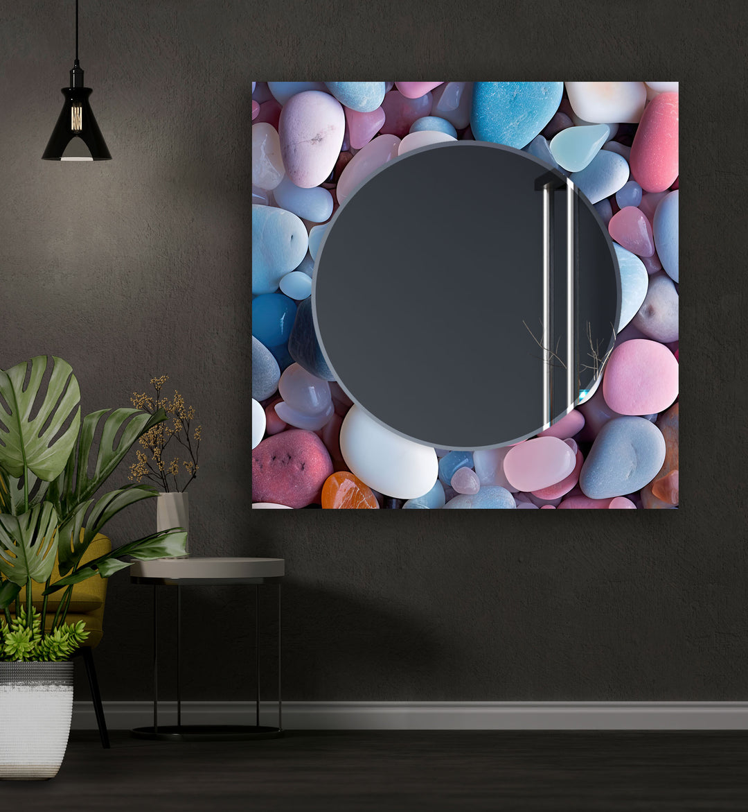 Zen Spa Stones Pink Wall Mirror gold floor mirror
