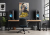 Monkey in Headphones Tempered Glass Wall Art - MyPhotoStation.Artdesigna Glass Printing Wall Art . 