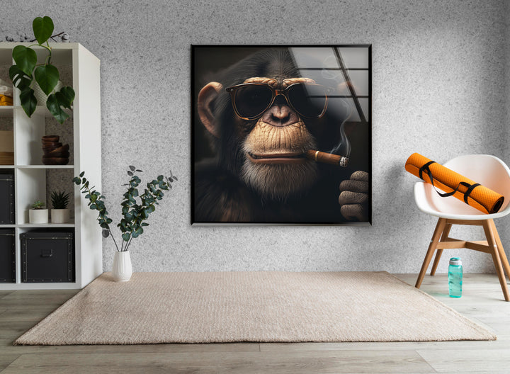 Monkey Tempered Glass Wall Art - MyPhotoStation