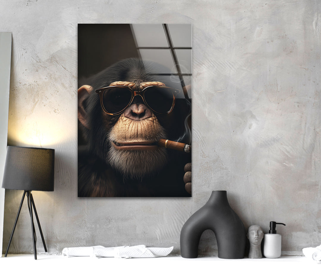 Monkey Tempered Glass Wall Art - MyPhotoStation