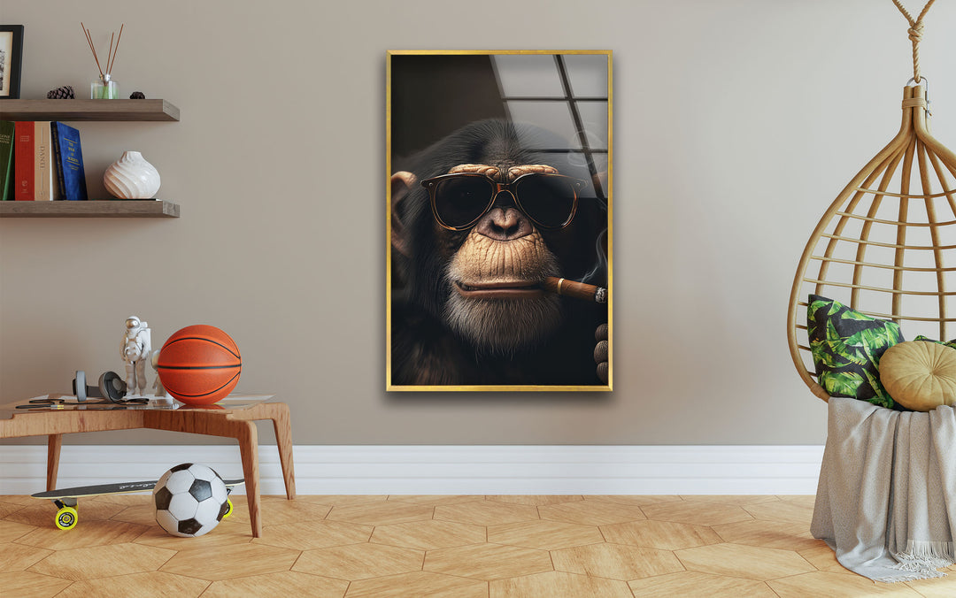 Monkey Tempered Glass Wall Art - MyPhotoStation