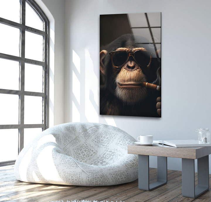 Monkey Tempered Glass Wall Art - MyPhotoStation