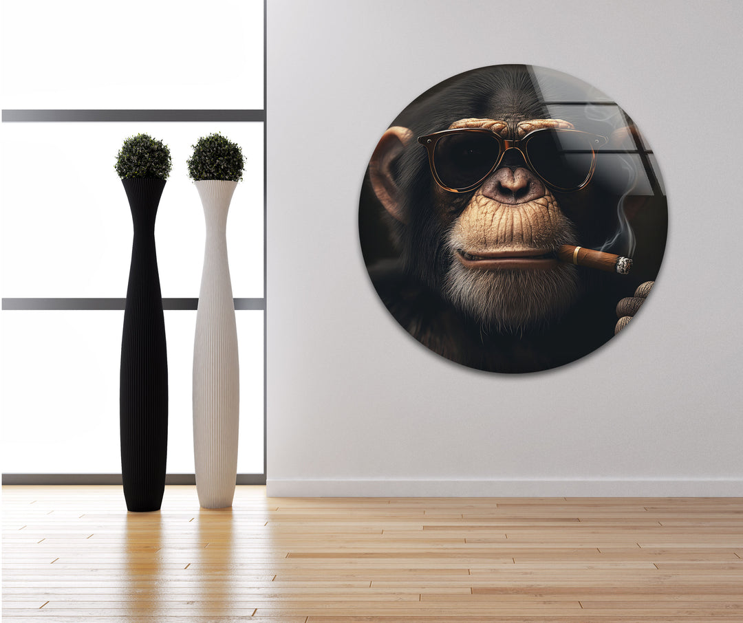 Monkey Tempered Glass Wall Art - MyPhotoStation