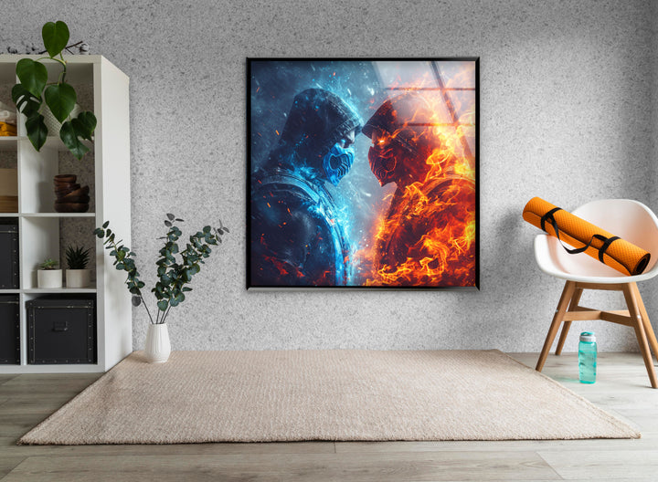 Mortal Kombat Sub Zero vs Scorpion Wall Art Home Decor Options