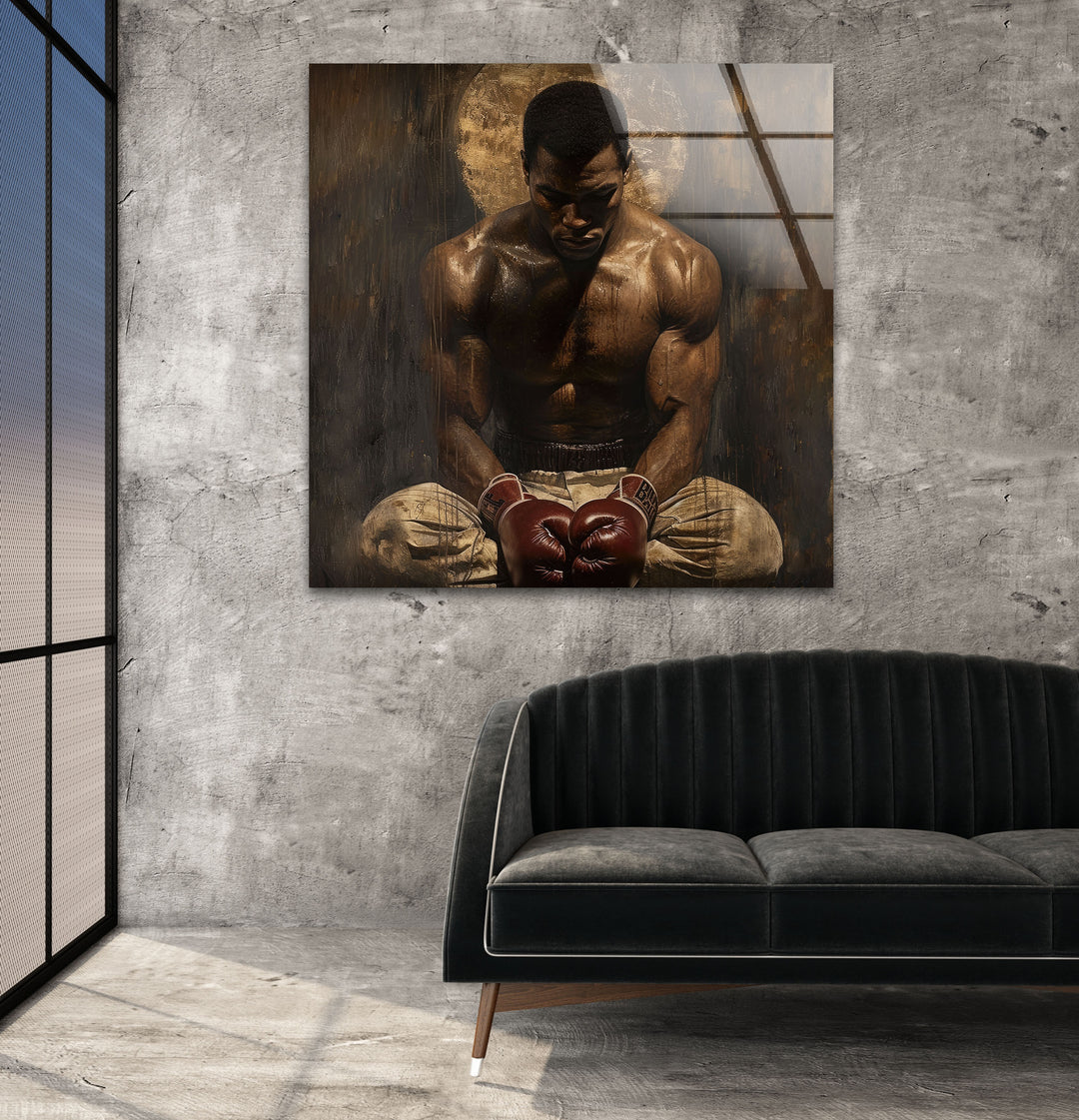 Muhammed Ali Art Glass Wall Pictures | Artistic Wall Decor