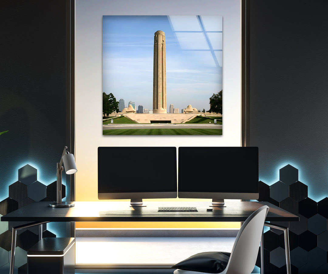 Liberty Memorial Glass Wall Art - Iconic Kansas City Landmark