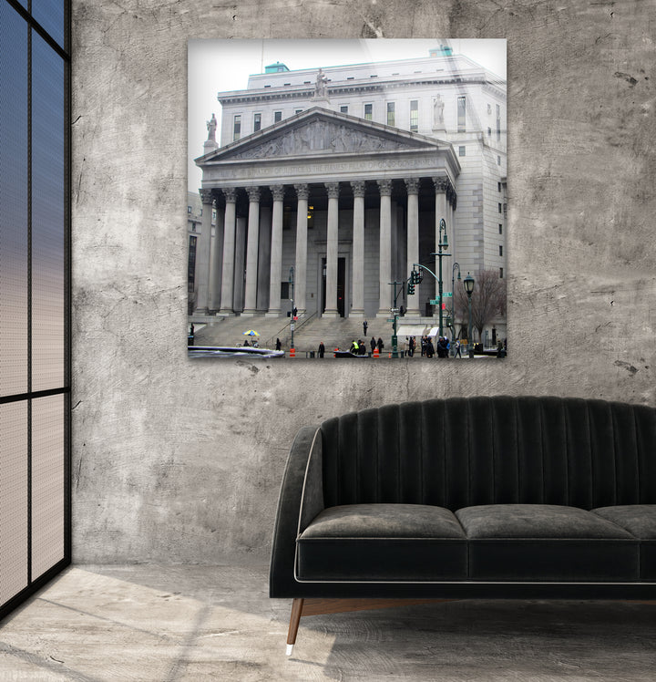 New York Supreme Court Glass Wall Art - Iconic Manhattan Landmark