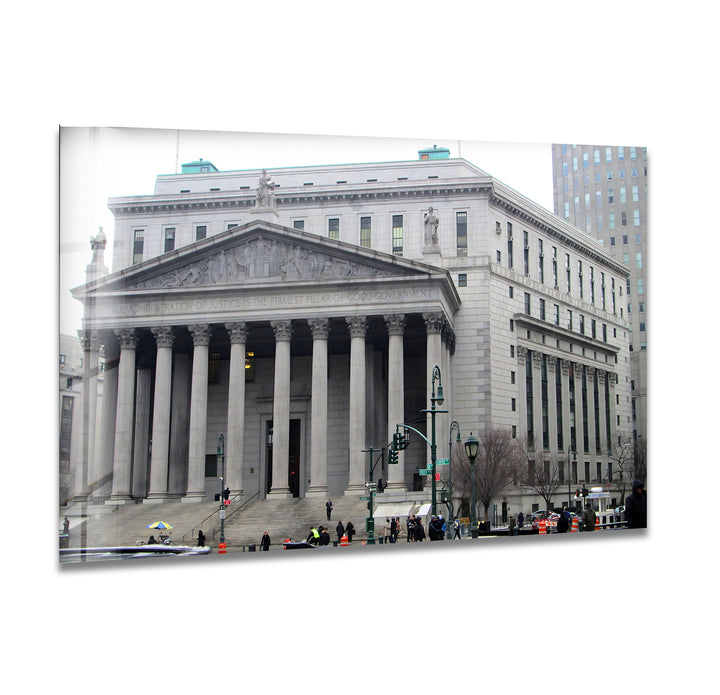 New York Supreme Court Glass Wall Art - Iconic Manhattan Landmark