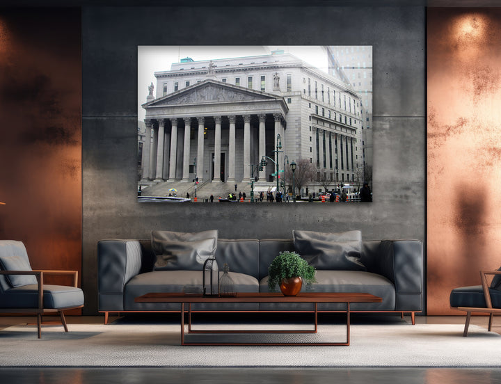 New York Supreme Court Glass Wall Art - Iconic Manhattan Landmark