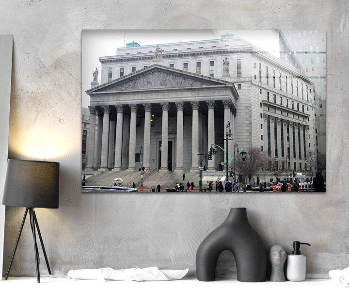 New York Supreme Court Glass Wall Art - Iconic Manhattan Landmark