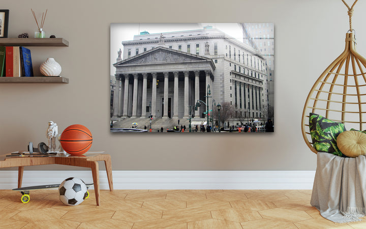 New York Supreme Court Glass Wall Art - Iconic Manhattan Landmark