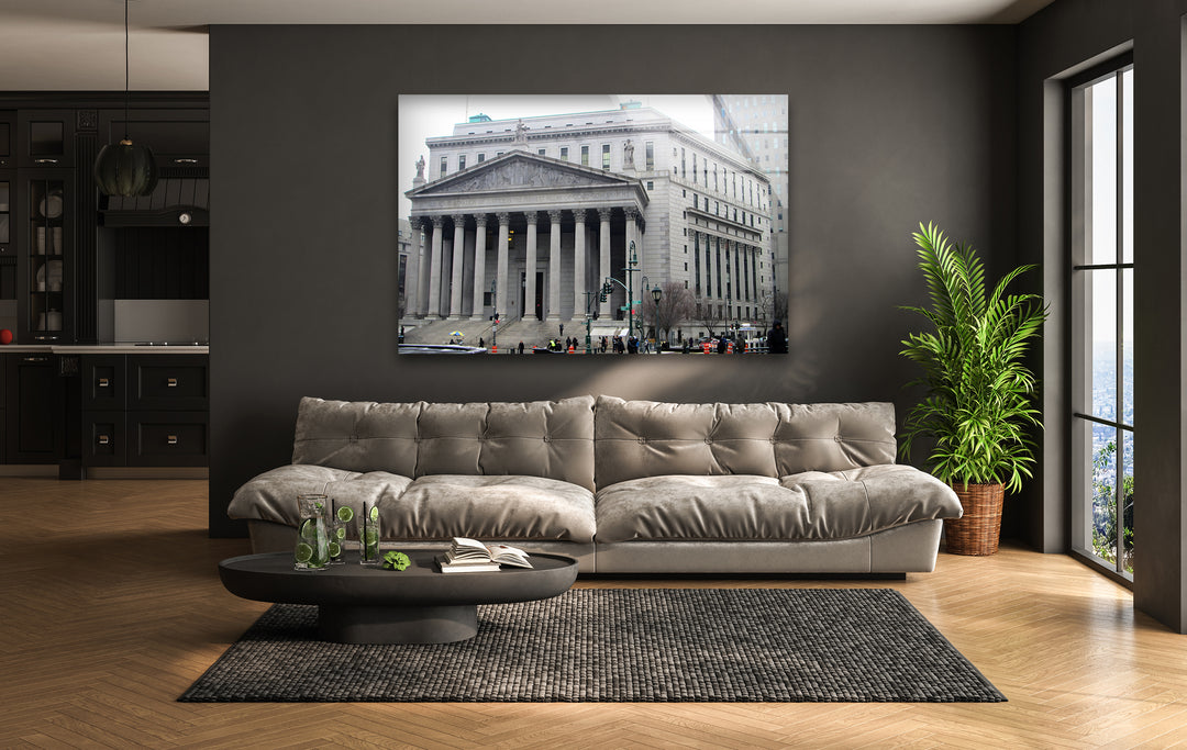 New York Supreme Court Glass Wall Art - Iconic Manhattan Landmark