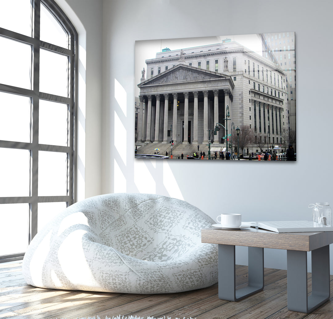 New York Supreme Court Glass Wall Art - Iconic Manhattan Landmark