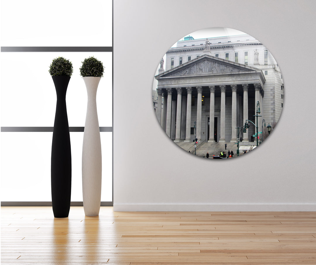 New York Supreme Court Glass Wall Art - Iconic Manhattan Landmark