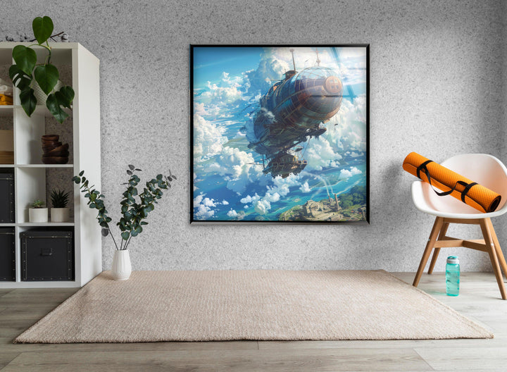 Ocean and Ancient City Glass Wall Art picture on glass wall art, photos printed on glass