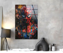 Oil Painting of Spider Man Glass Photos for Wall Decor