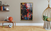 Oil Painting of Spider Man Tempered Glass Wall Art