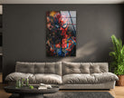Oil Painting of Spider Man Tempered Glass Wall Art Designs