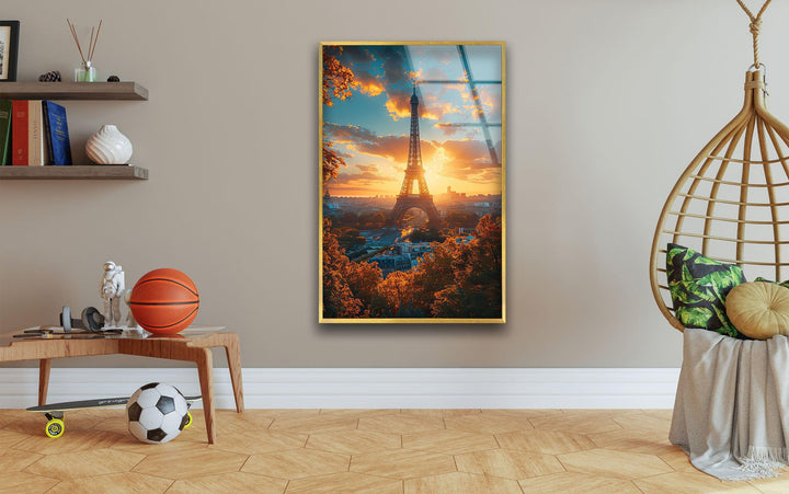 Paris Eiffel Tower Landscape Glass Wall Art glass image printing, glass prints from photos
