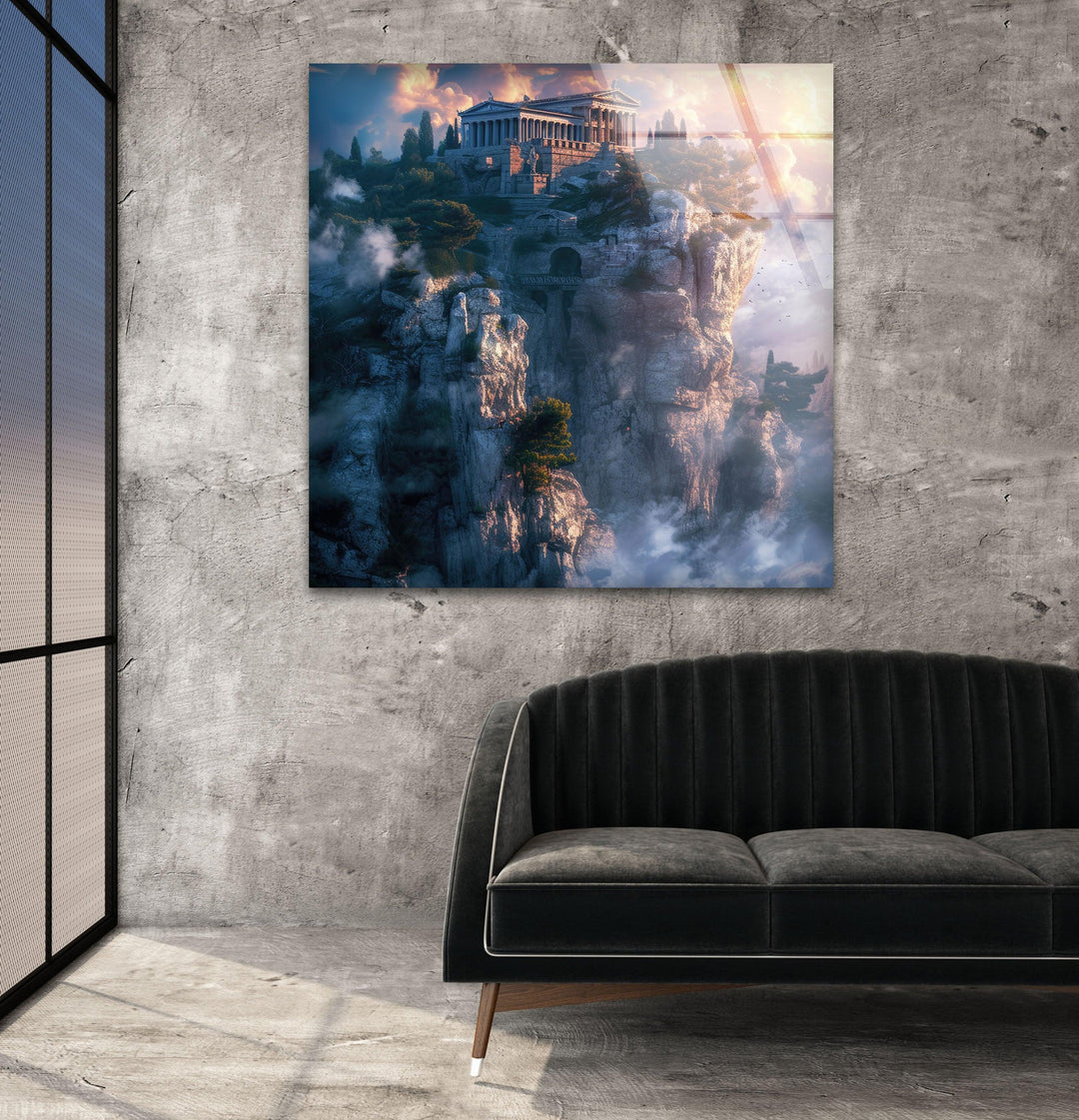 Mount Olympus Glass Wall Art, glass photo prints, glass picture prints