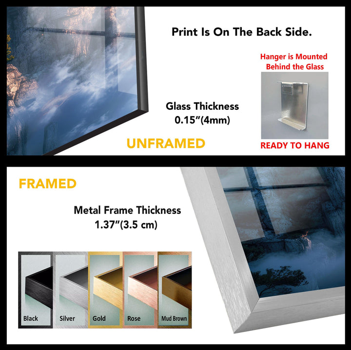 Mount Olympus Glass Wall Art, print on glass, glass printed photos