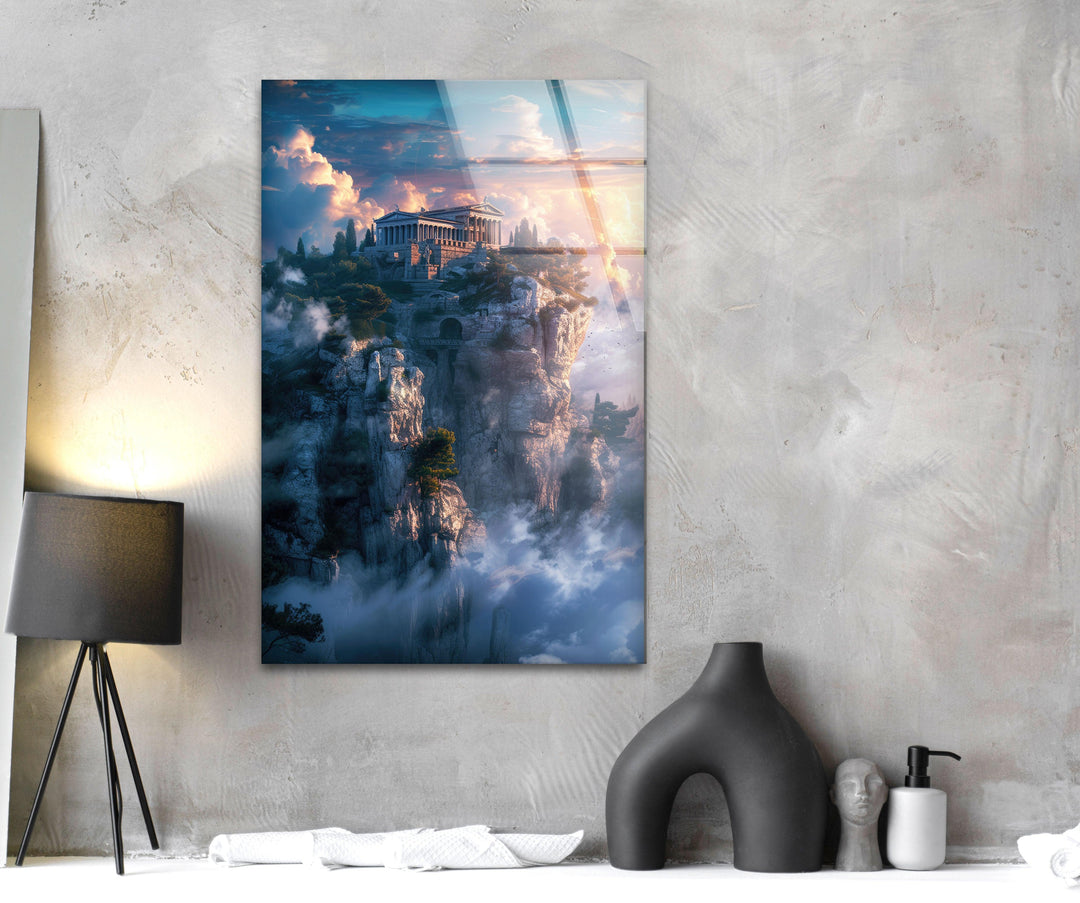 Mount Olympus Glass Wall Art, glass pictures for Wall, glass prints wall art