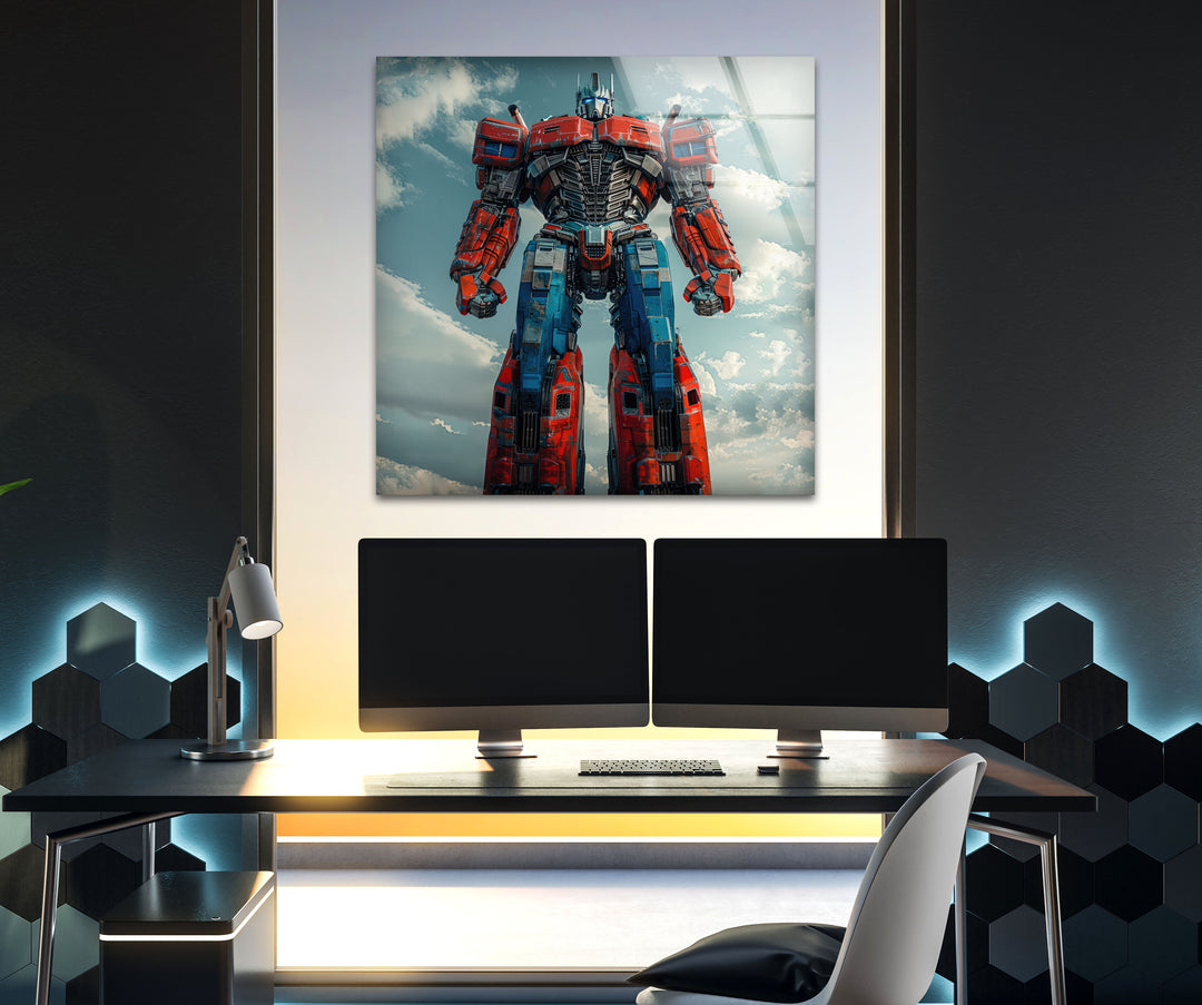 Optimus Prime Glass Wall Art glass wall decor, glass wall art decor
