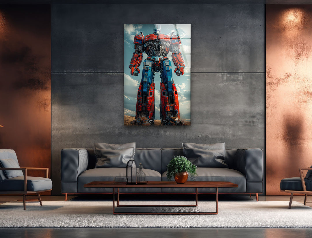 Optimus Prime Glass Wall Art glass photo prints, glass picture prints
