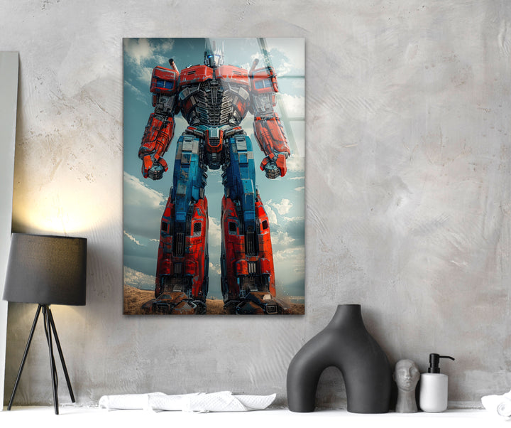 Optimus Prime Glass Wall Art Glass Printing Wall Art, Print photos on glass
