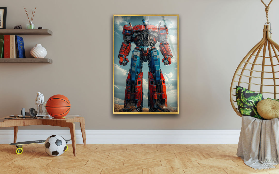 Optimus Prime Glass Wall Art large glass photo prints, glass wall photos
