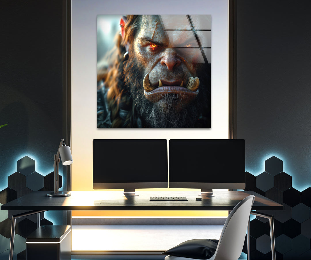 Orc (World of Warcraft) Glass Wall Art art glass wall art, glass wall art pictures
