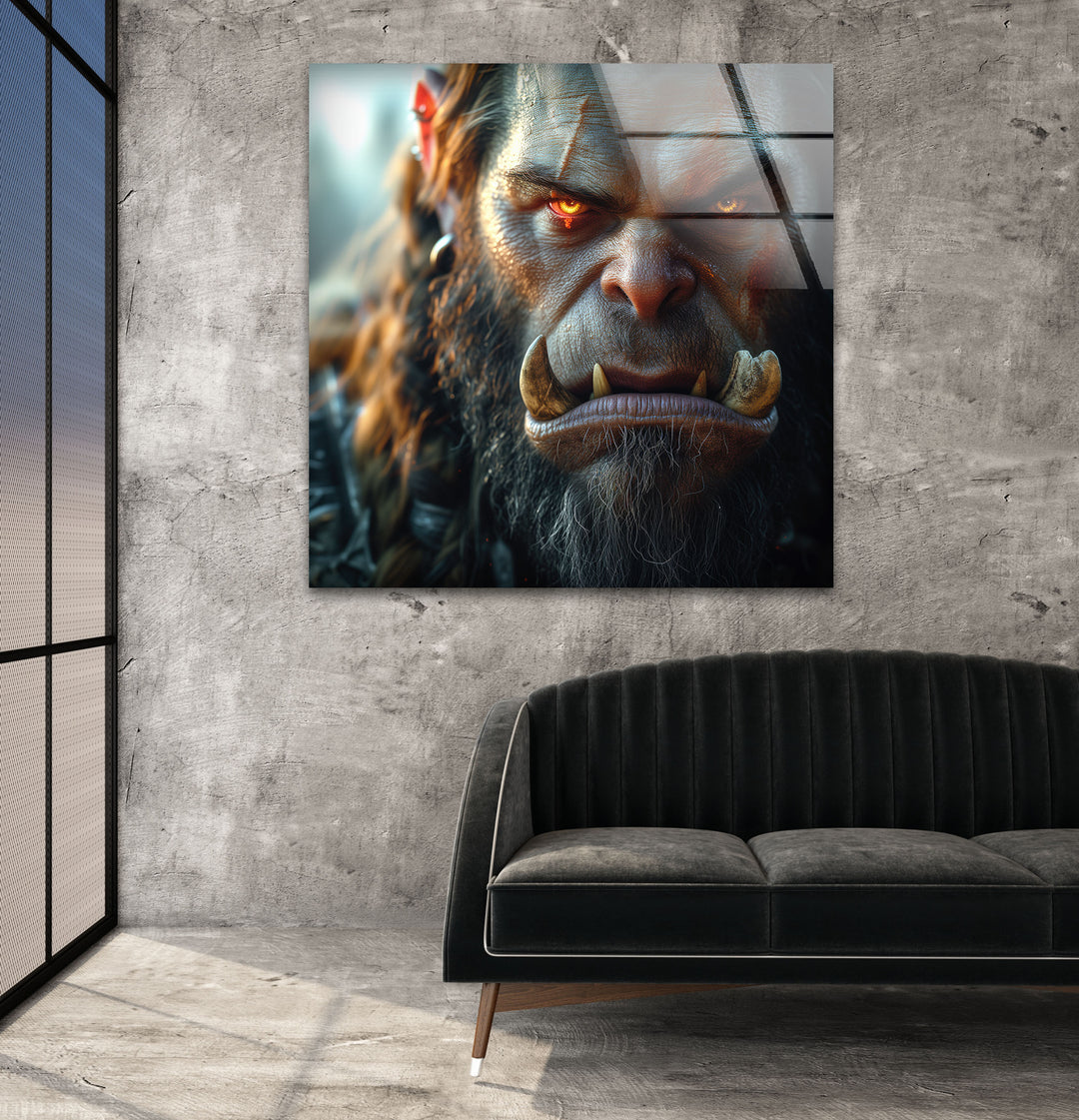 Orc (World of Warcraft) Glass Wall Art glass photo prints, glass picture prints
