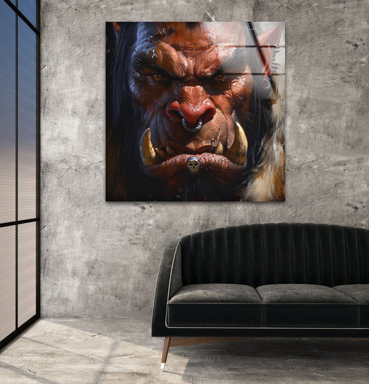 Orc WOW (World of Warcraft) Glass Wall Art glass photo prints, glass picture prints
