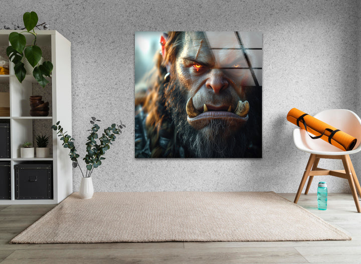 Orc (World of Warcraft) Glass Wall Art custom glass pictures, glass art prints
 