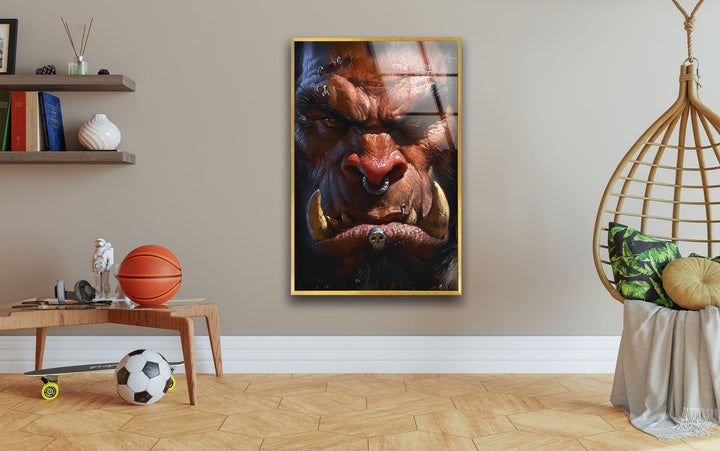 Orc WOW (World of Warcraft) Glass Wall Art large glass photo prints, glass wall photos
