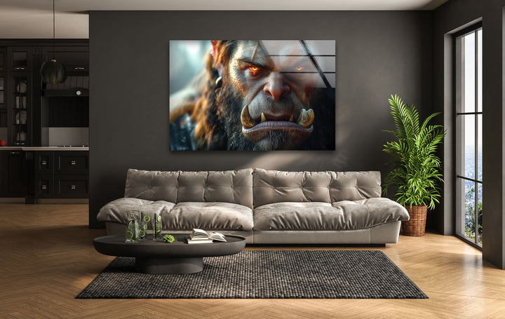 Orc (World of Warcraft) Glass Wall Art glass pictures for Wall, glass prints wall art
