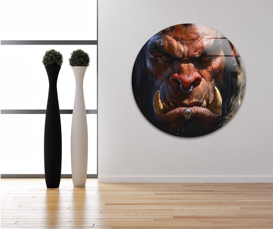 Orc WOW (World of Warcraft) Glass Wall Art custom glass photo prints, large glass prints
