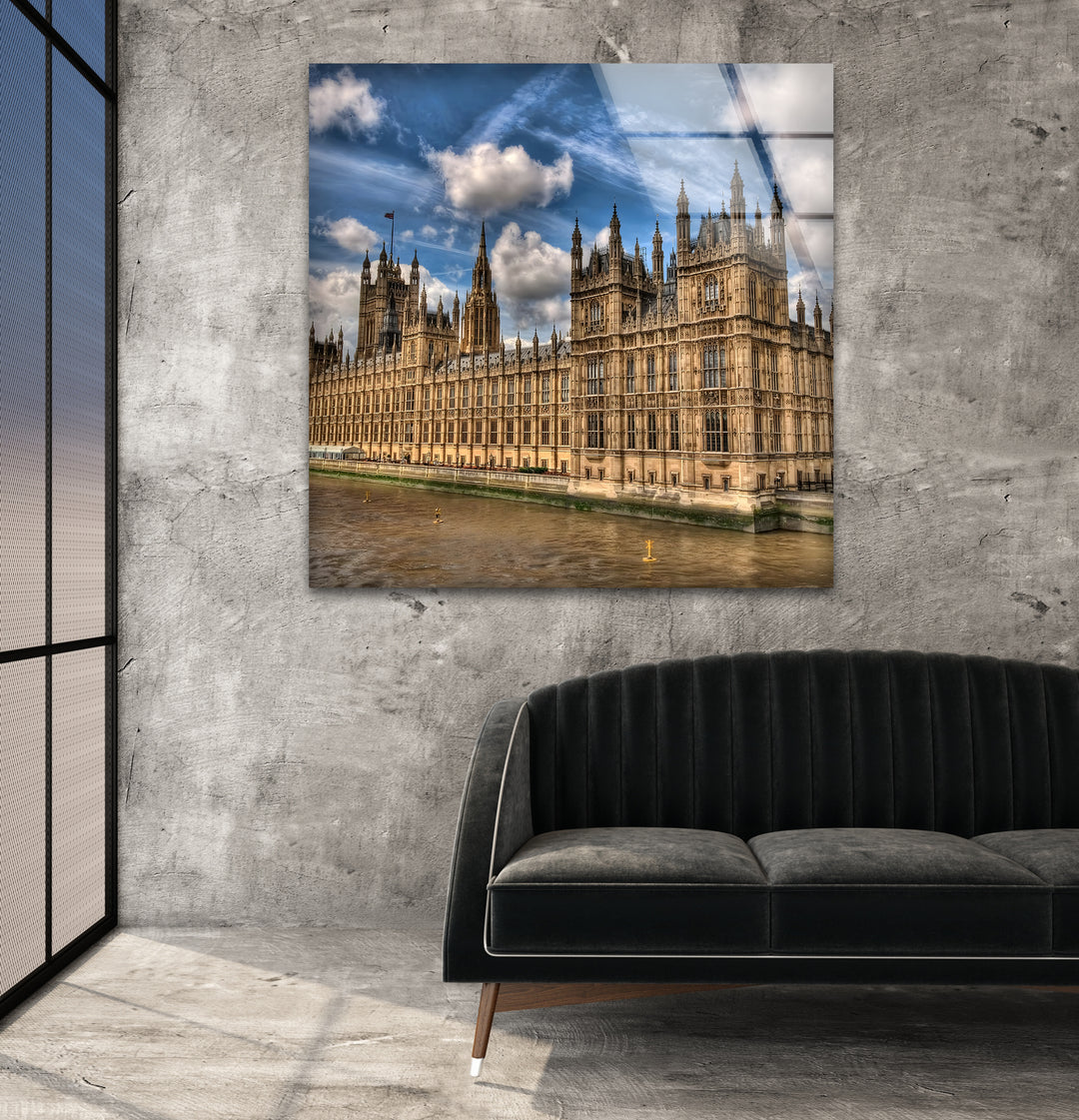 Houses of Parliament Glass Wall Art - Iconic London Landmark