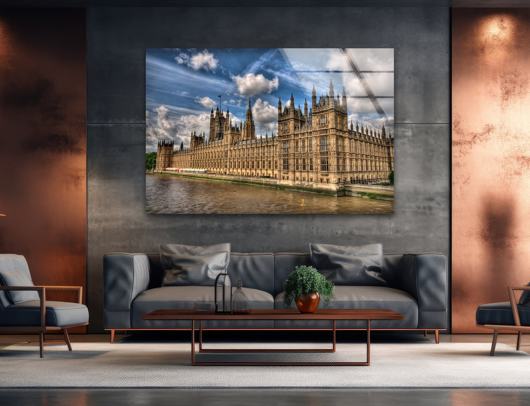 Houses of Parliament Glass Wall Art - Iconic London Landmark