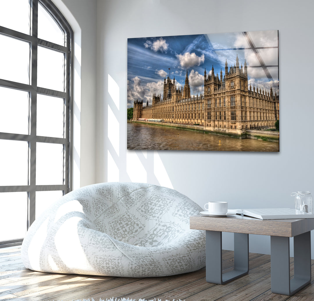 Houses of Parliament Glass Wall Art - Iconic London Landmark