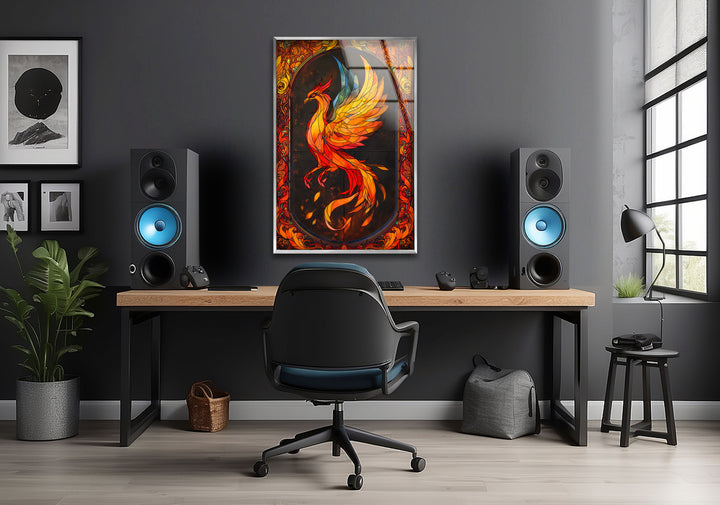 Phoenix Tempered Glass Wall Art - MyPhotoStation