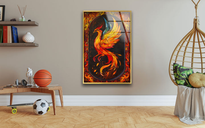 Phoenix Tempered Glass Wall Art - MyPhotoStation